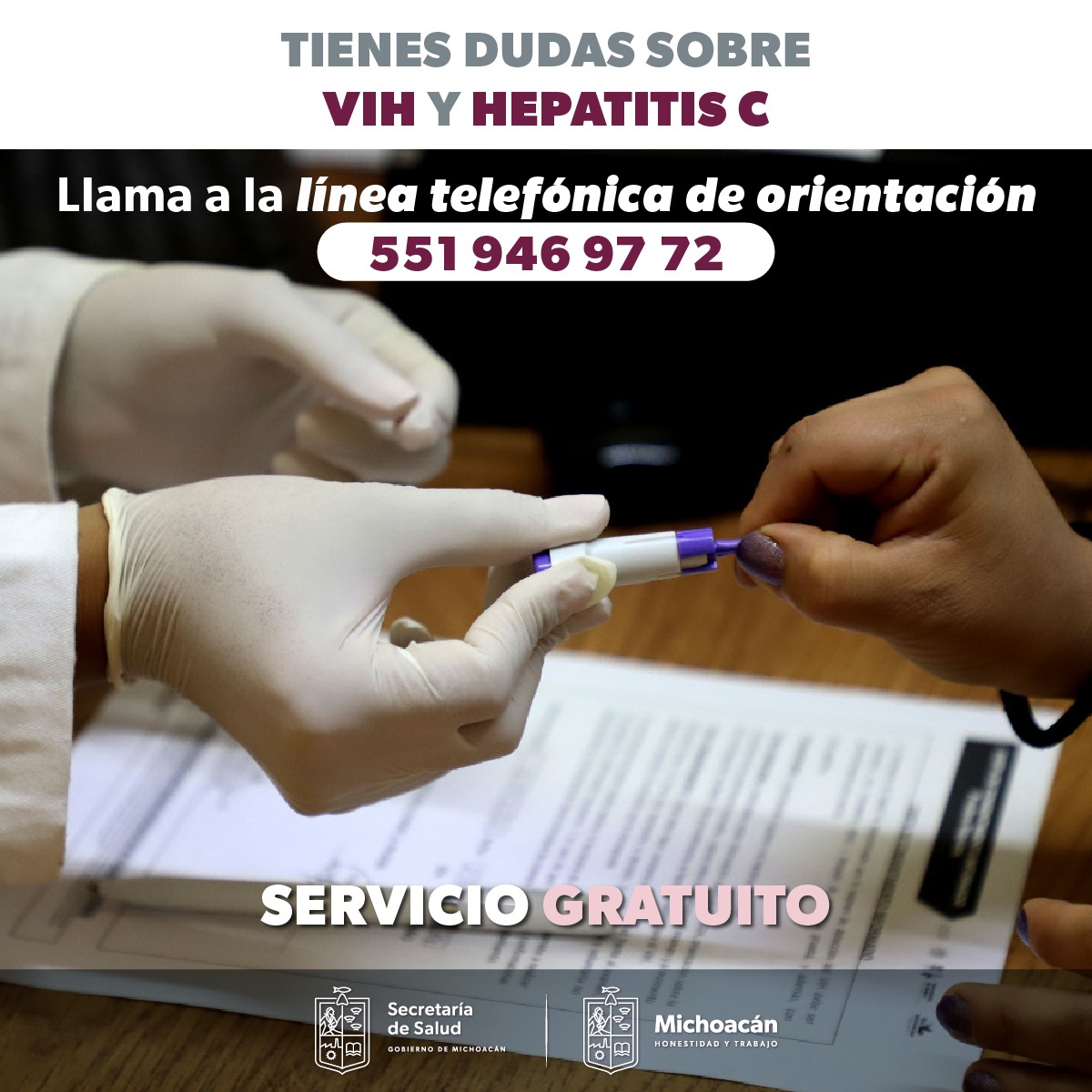 SSM da orientación telefónica sobre prevención de VIH y hepatitis C