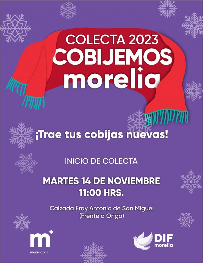 DIF Morelia recolectará cobijas para ayudar a comunidades más vulnerables durante el invierno.