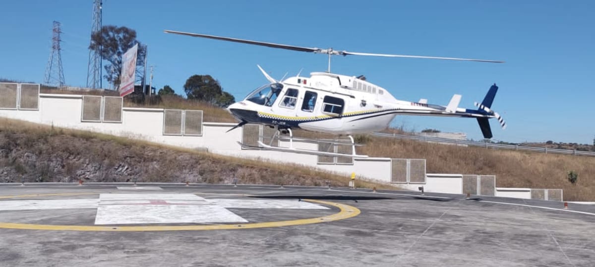 SSP realiza traslado aéreo de mujer con complicaciones en el embarazo.