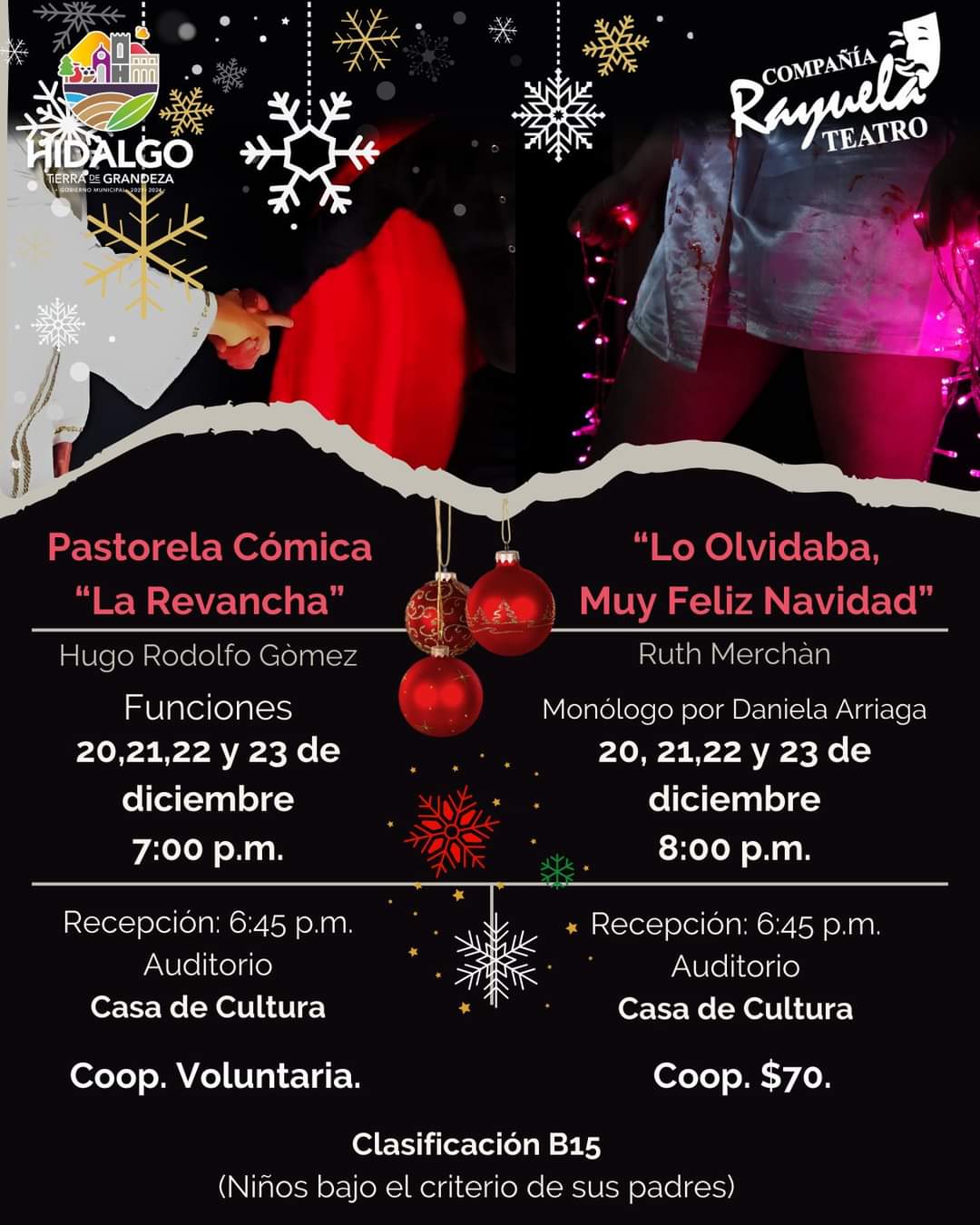 La Compañía Rayuela Teatro presentará la Pastorela “La revancha”