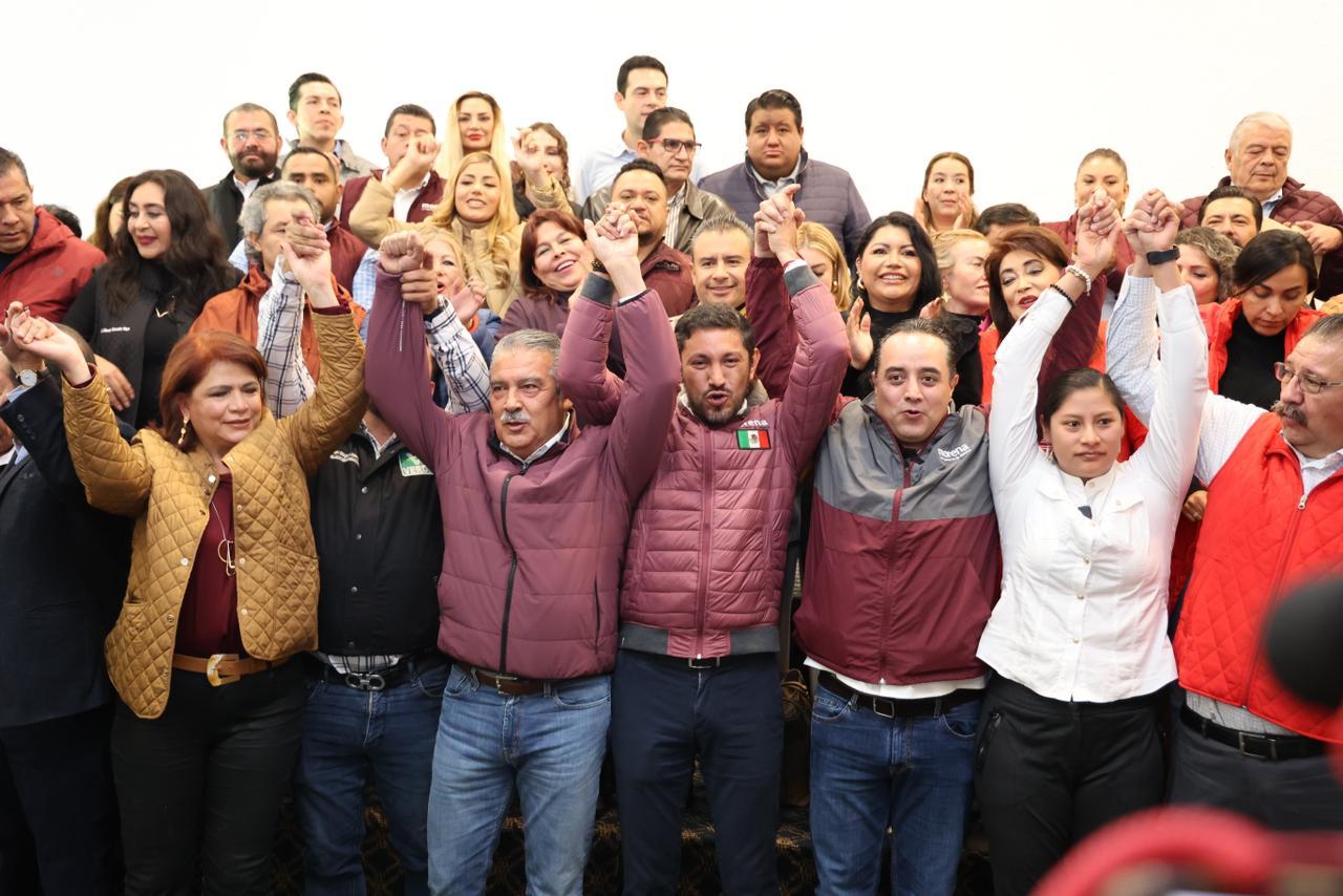 Arropados por la Coalición, reafirman Raúl Morón y Celeste Ascencio unidad para el 2024.