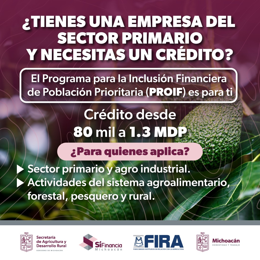 Créditos para proyectos productivos agrícolas hasta por 1.2 mdp con Sí Financia.