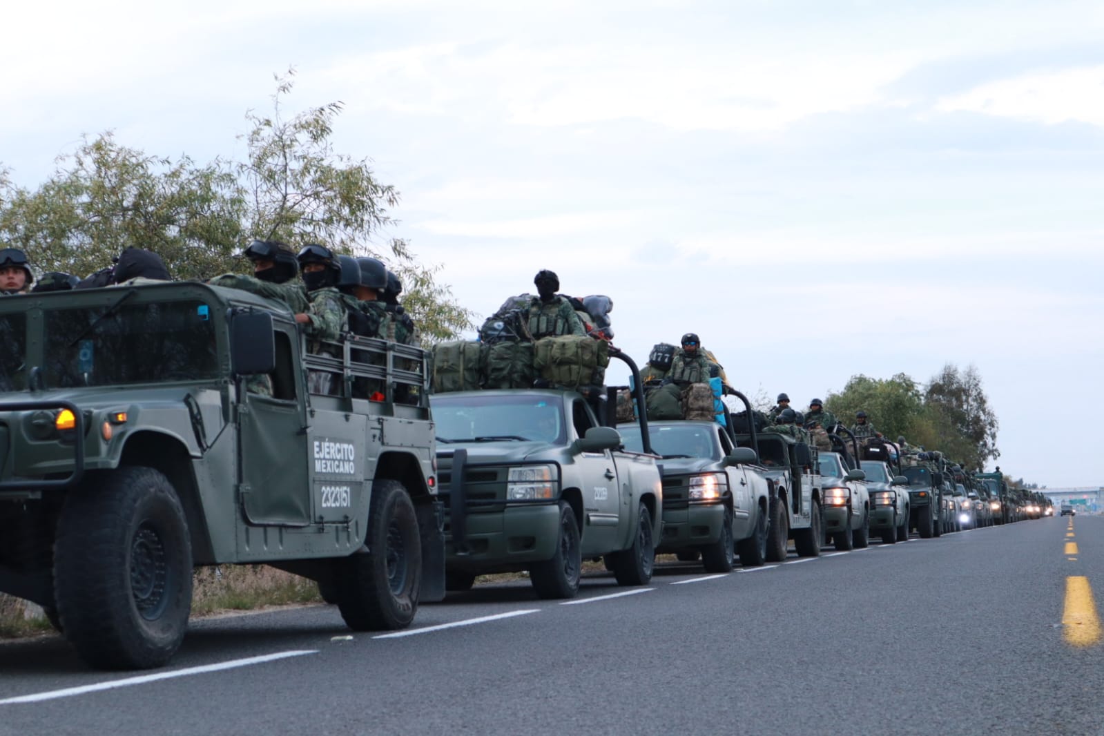 Llegan 500 elementos del Ejército Mexicano y Guardia Nacional a Michoacán.