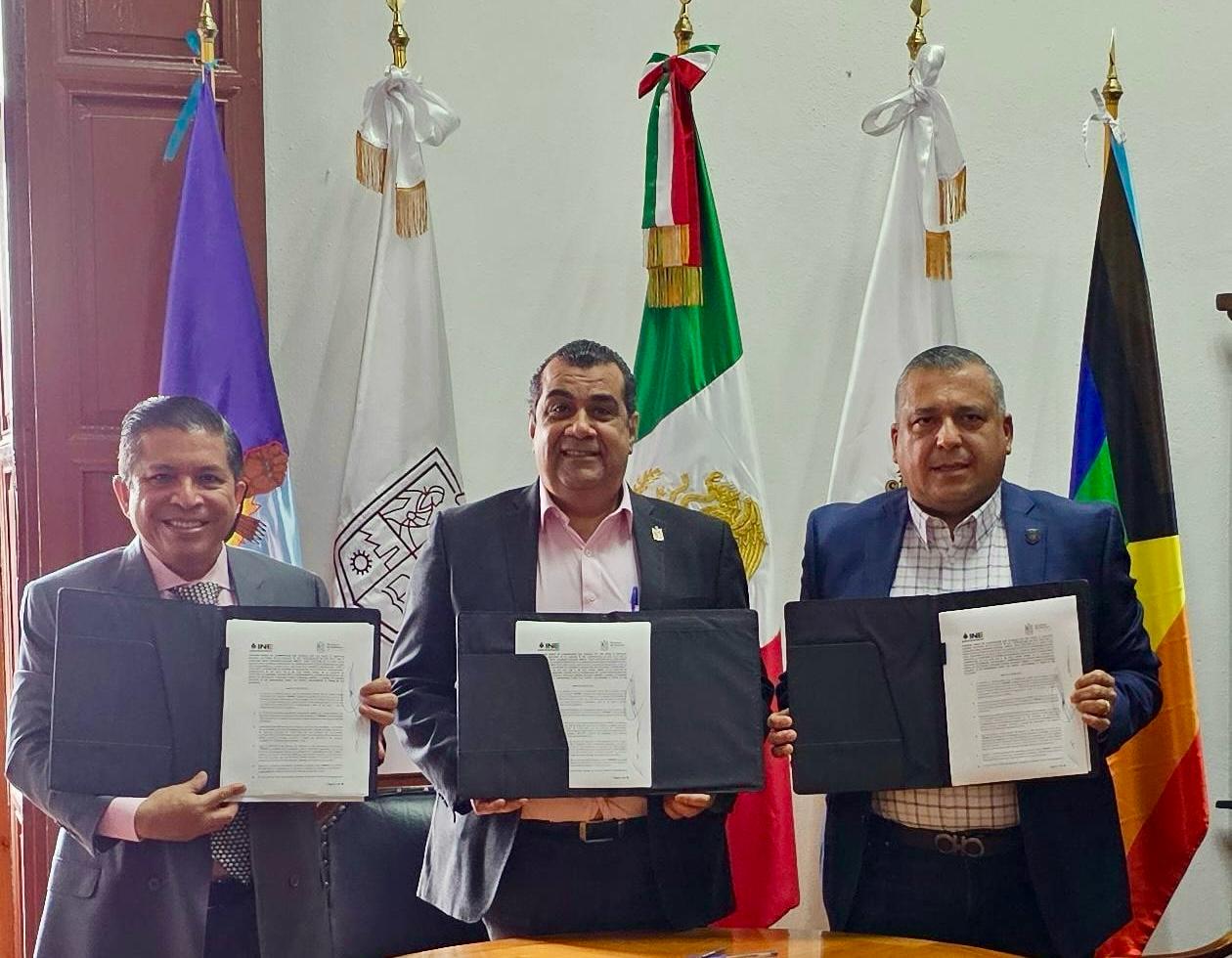 Segob e INE firman convenio para que personas en prisión preventiva puedan votar.