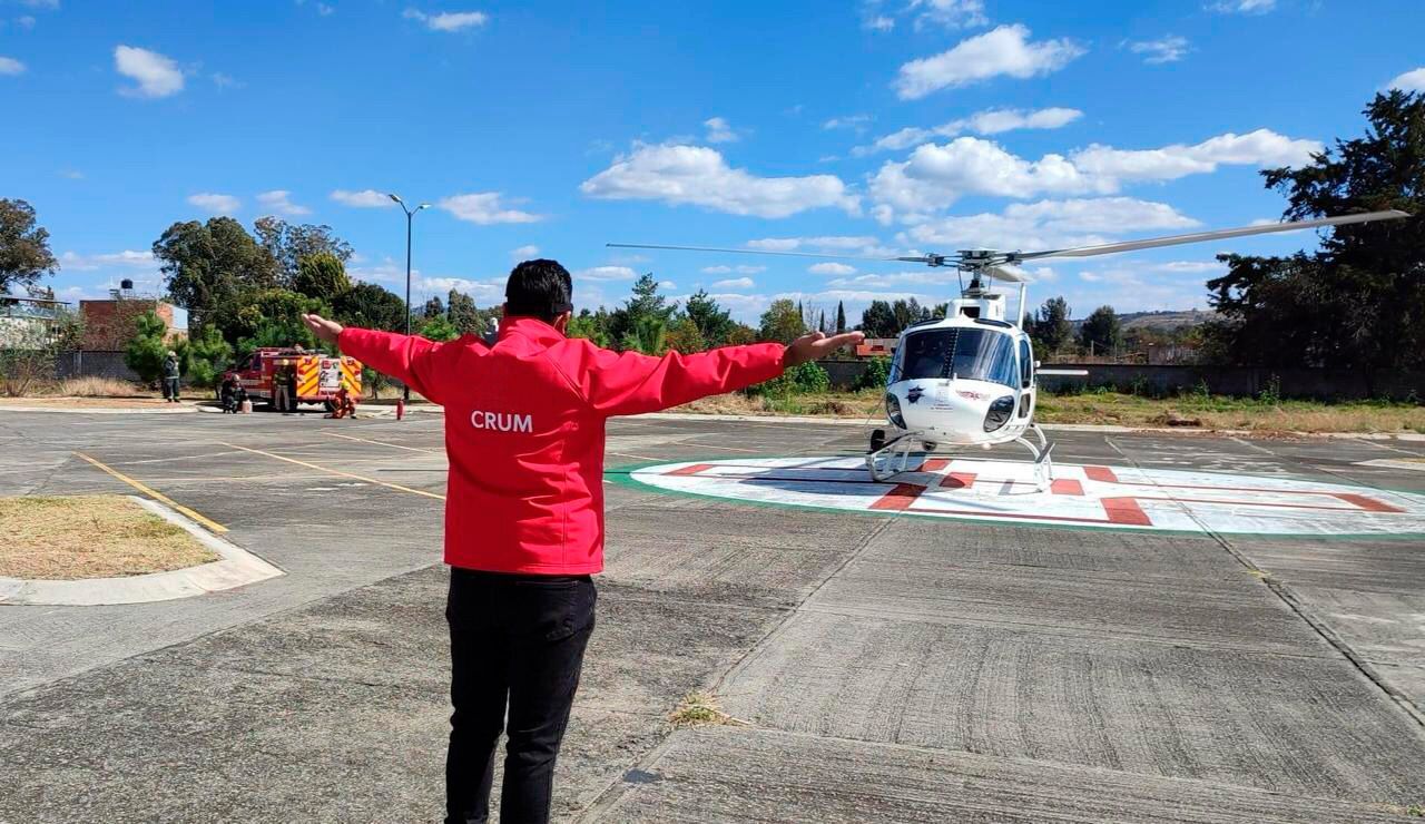 Con dos ambulancias aéreas se cuida a los michoacanos y turistas en Semana Santa