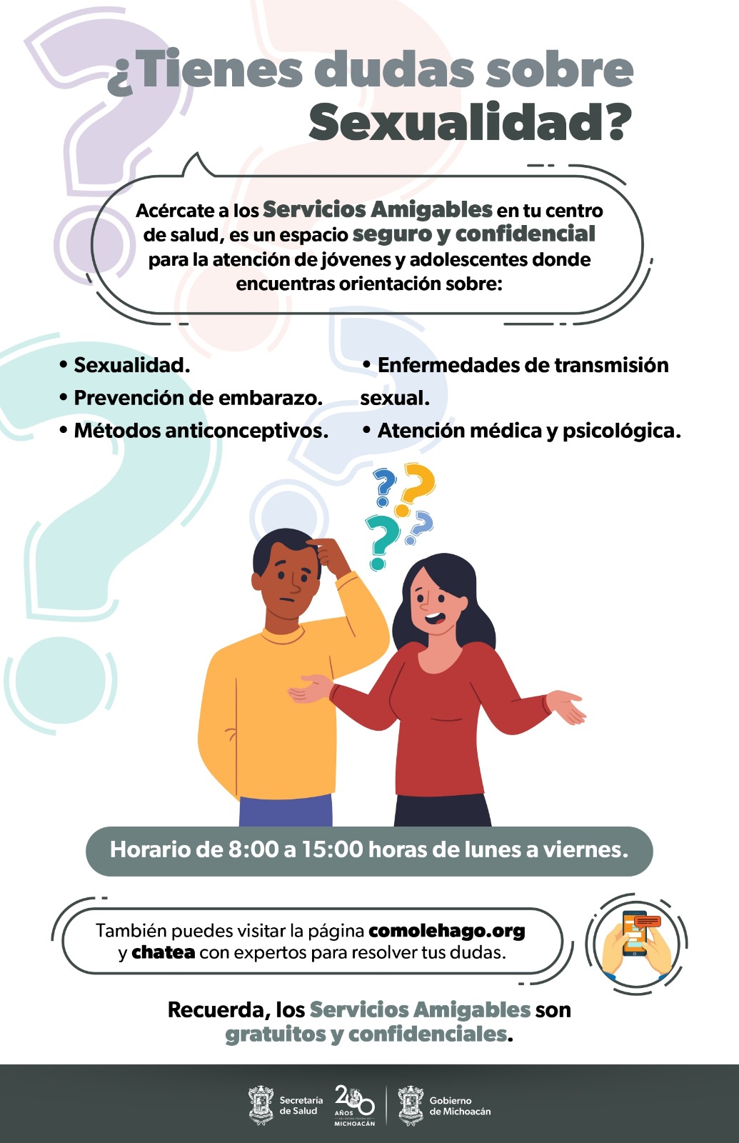 SSM orienta sobre uso de anticonceptivos y prevención de embarazos