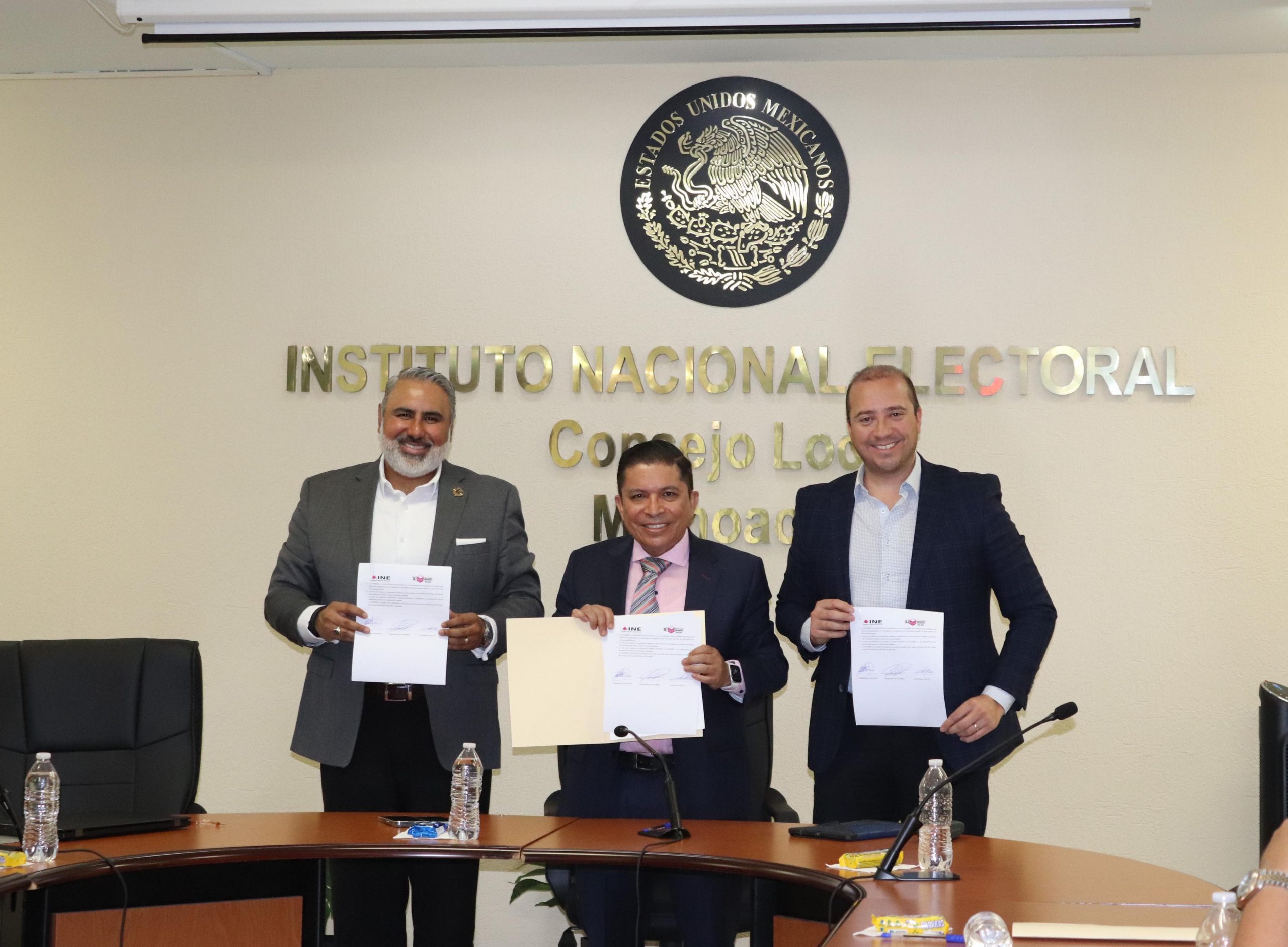 INE MICHOACÁN SUBSCRIBE PLAN DE TRABAJO CON COPARMEX Y CANACINTRA, PARA LA PROMOCIÓN DE LA PARTICIPACIÓN CIUDADANA EN EL PROCESO ELECTORAL CONCURRENTE 2023-2024