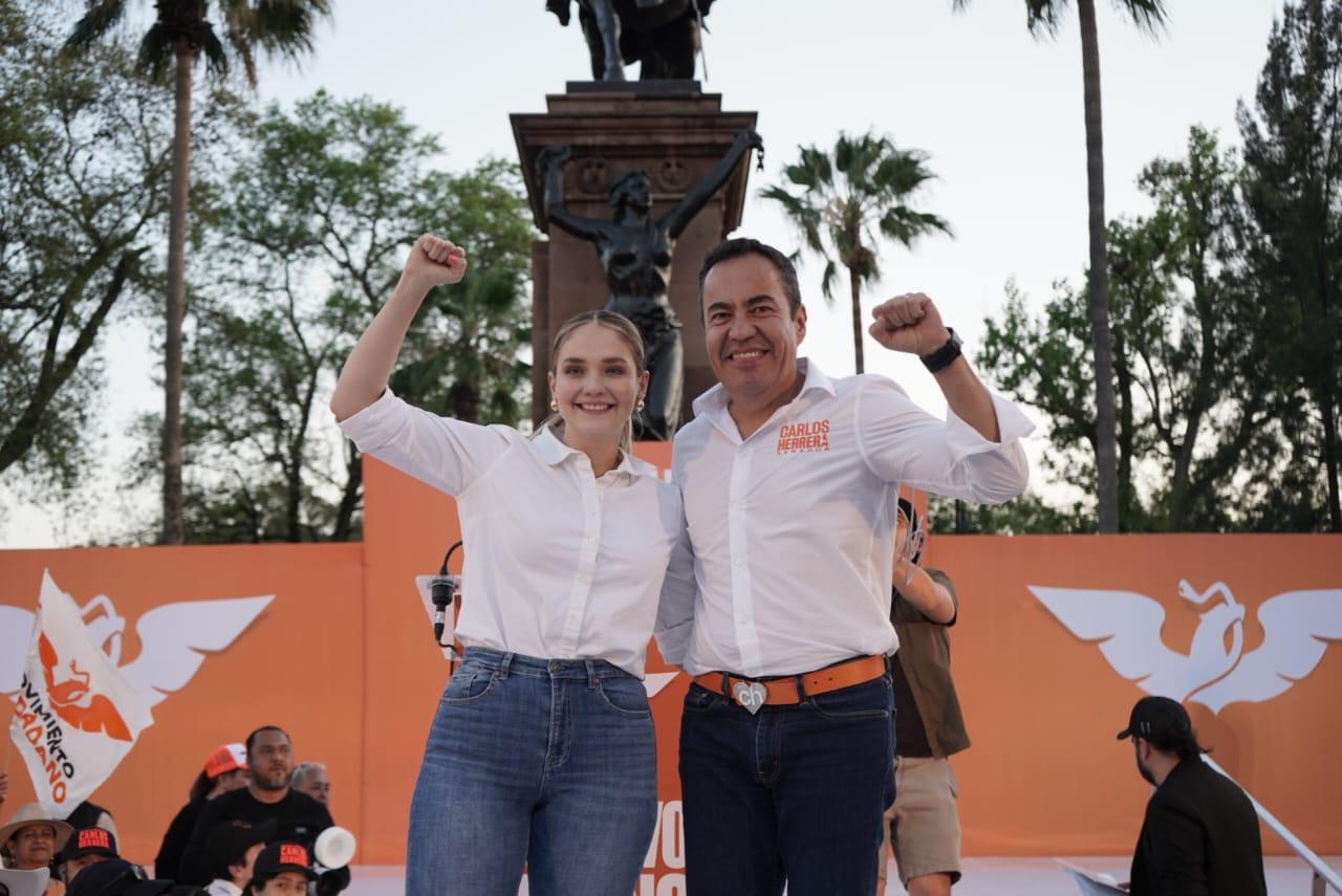 Trazando un nuevo camino arranca campaña electoral rumbo al senado, Carlos Herrera y Michelle Garibay 