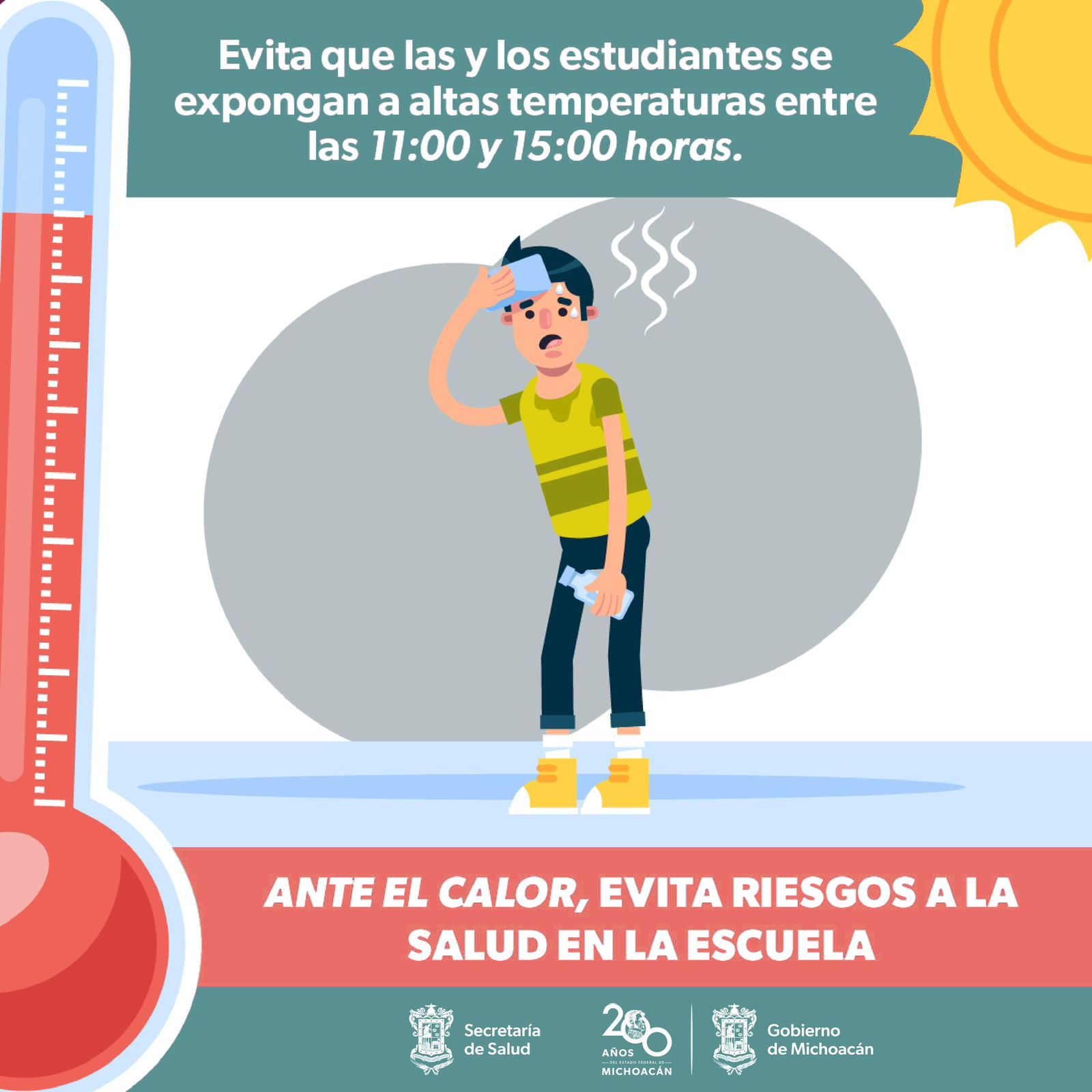 SSM recomienda evitar este horario para actividades al aire libre en escuelas