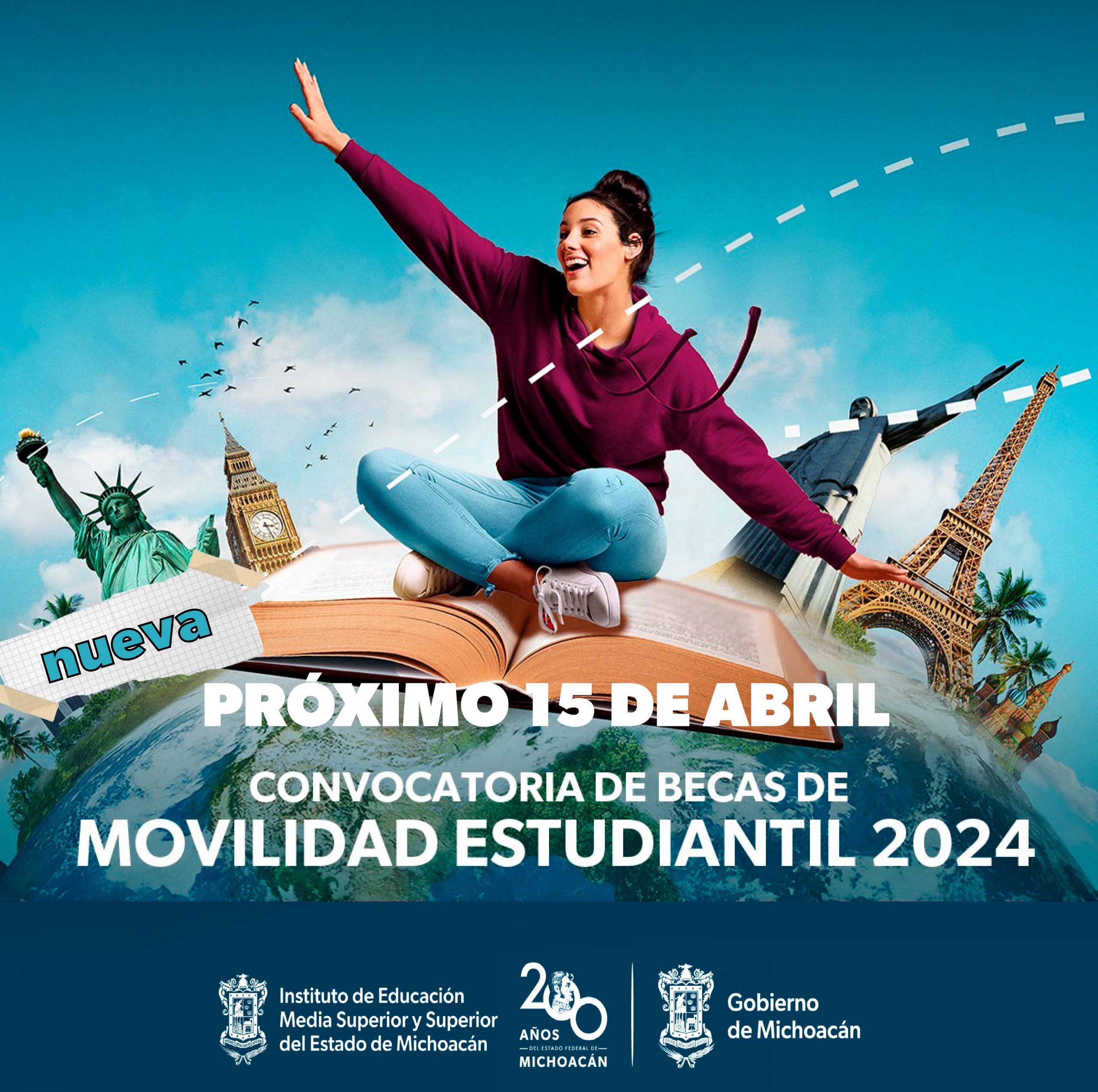 Lunes 15 de abril se abre segunda convocatoria para becas de movilidad 2024