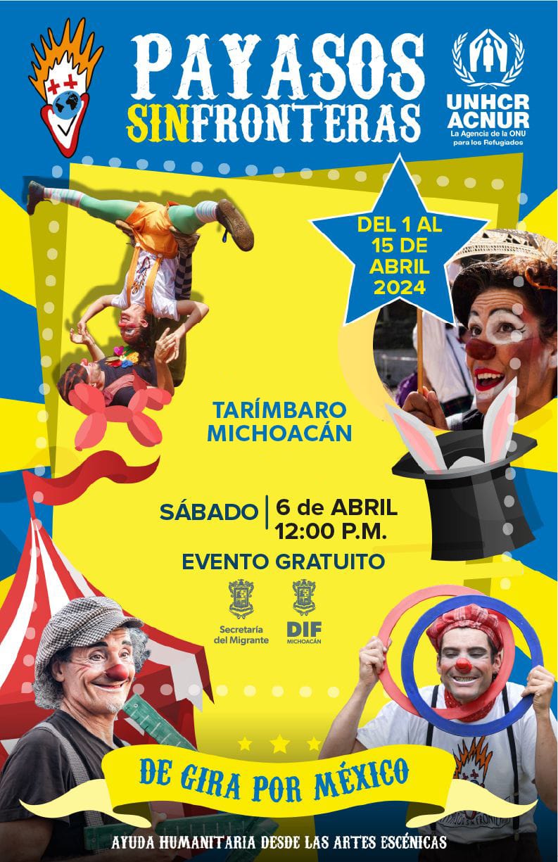 Organización española Payasos sin Fronteras llegará a Tarímbaro y Apatzingán