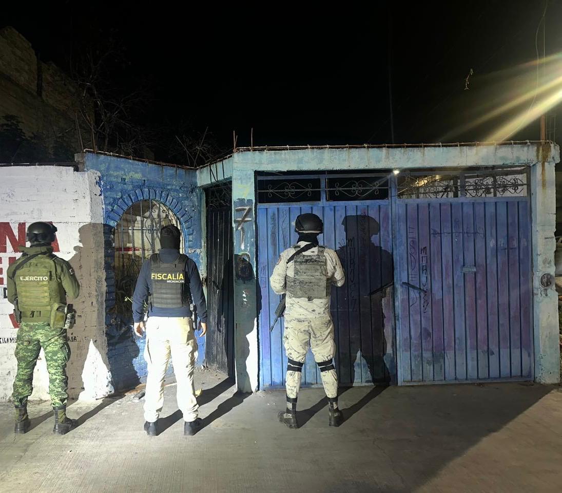 En cateo, asegura Fiscalía General droga y detiene a una persona relacionada en conductas ilícitas, en Morelia