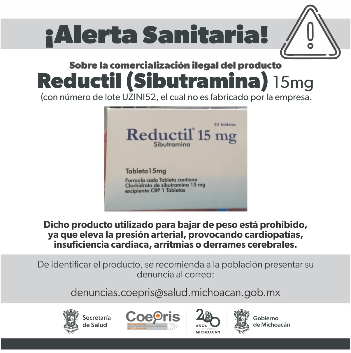 Alerta Cofepris sobre venta ilegal de producto antiobesidad