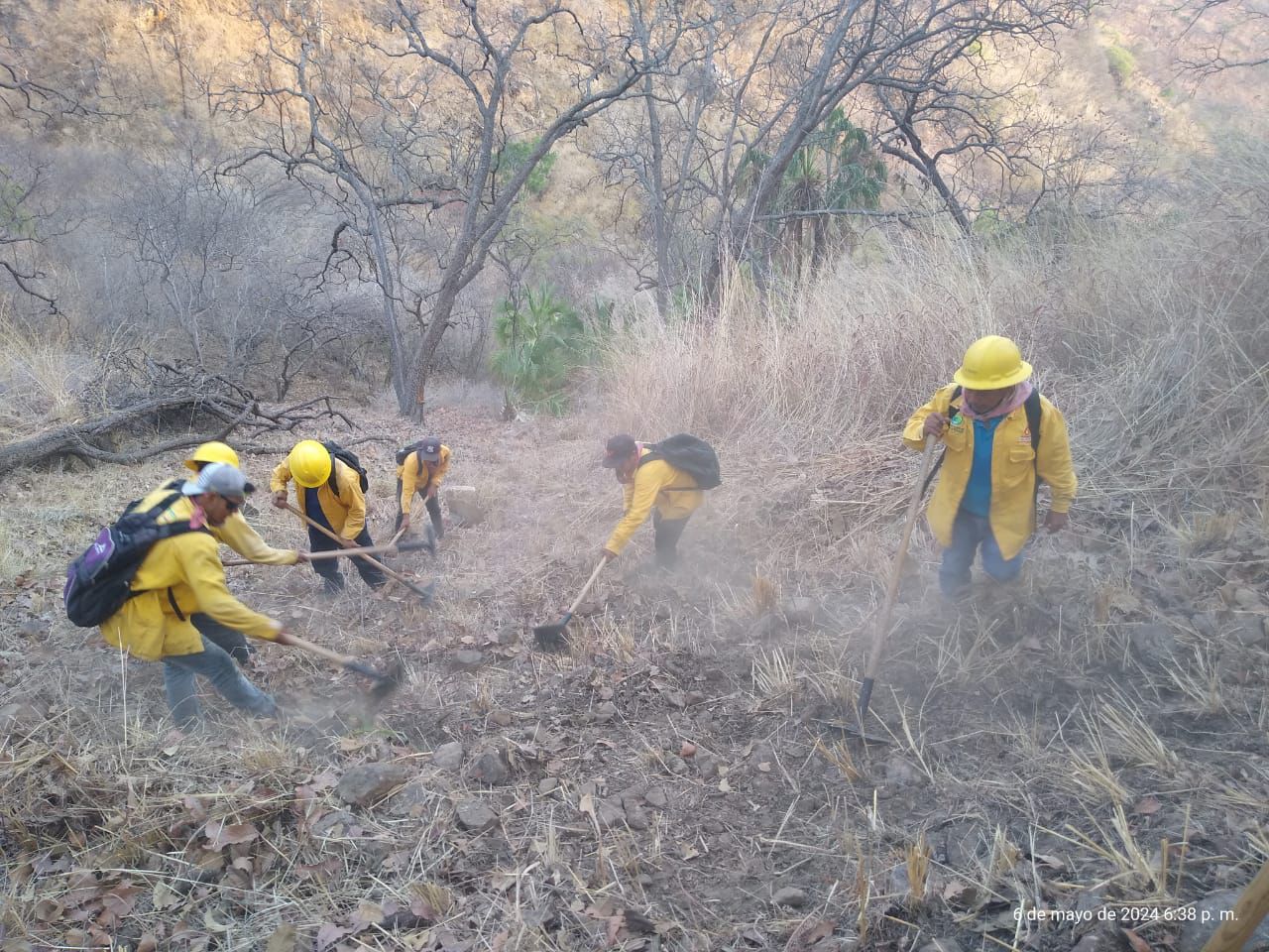Brigadistas combaten incendios forestales en Morelia y La Huacana