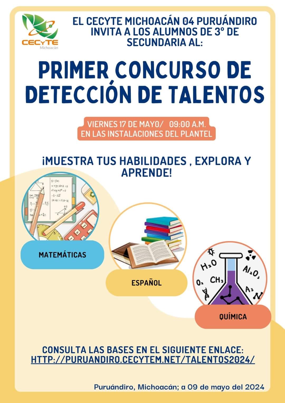 ¿Eres bueno en Matemáticas, Química o Español? El Cecytem te está buscando