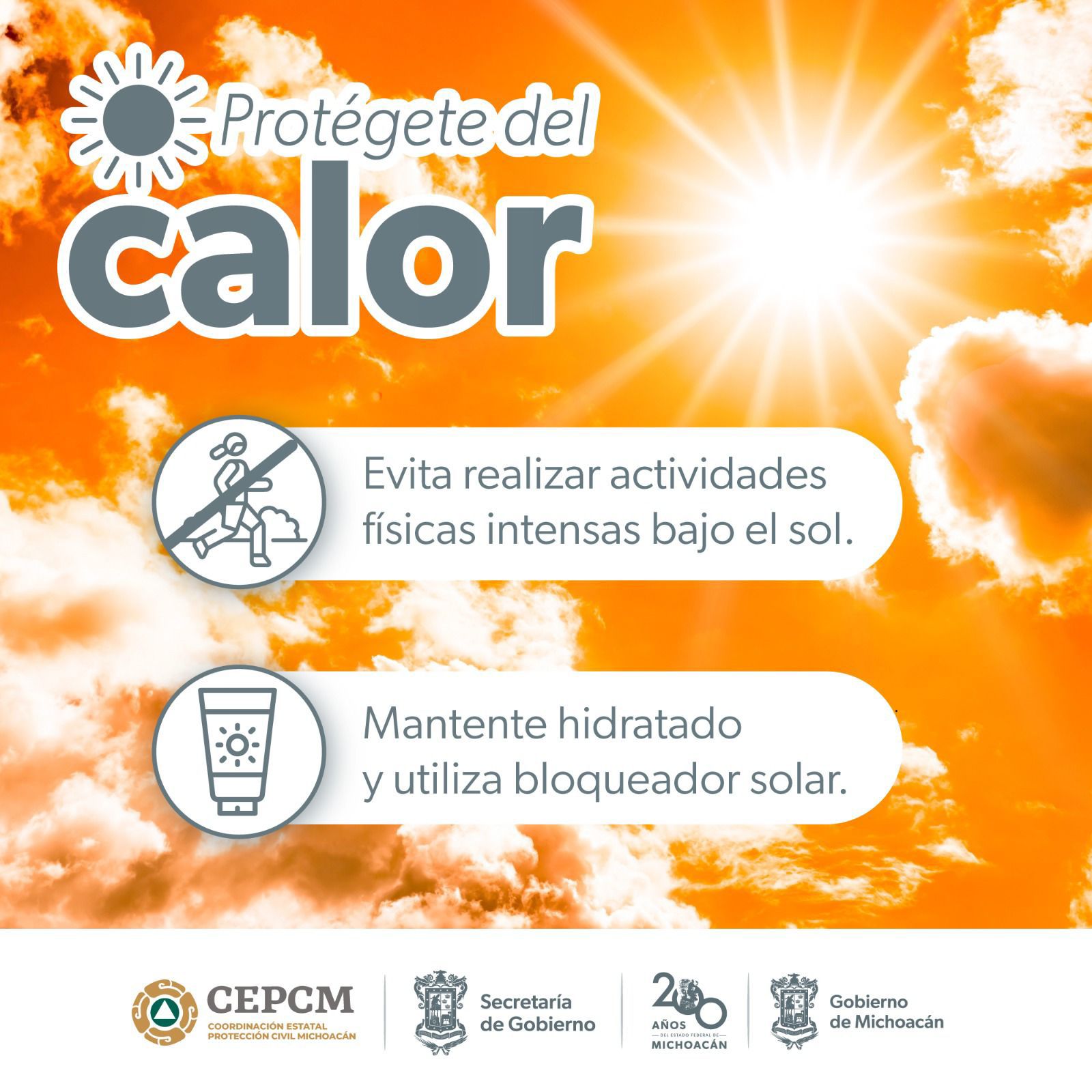 Ante onda de calor, pide PC extremar precauciones