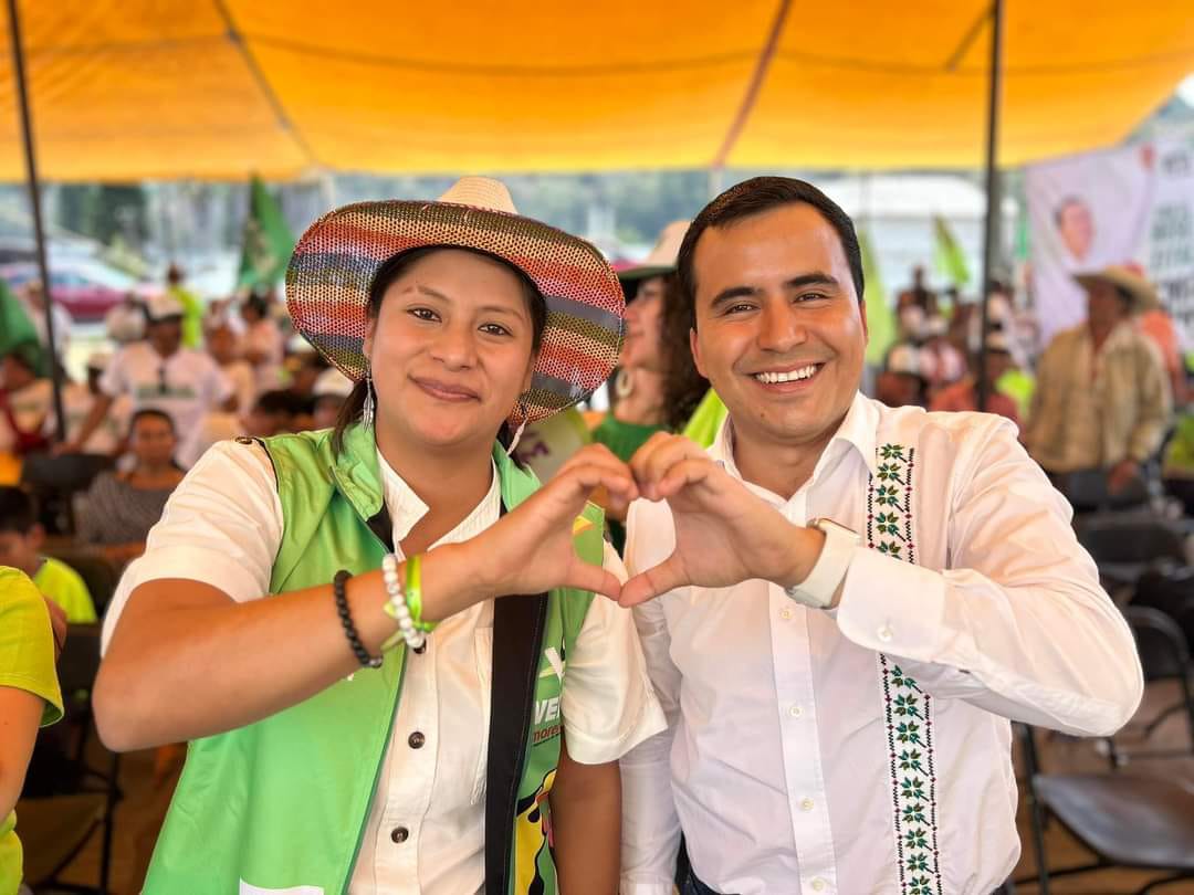 «Apoyo total de Celeste Ascencio al candidato del Partido Verde a la Presidencia Municipal de Zitácuaro.
