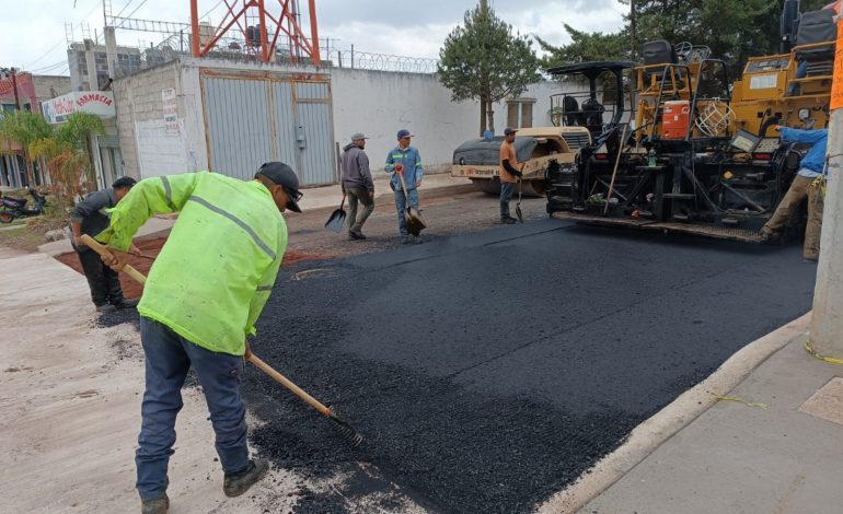 Se concluyeron los trabajos de la pavimentación asfáltica en la calle La Patria es Primero de la Colonia Lomas de Hidalgo