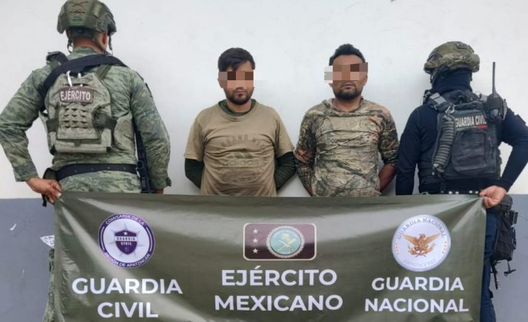 Guardia Civil y Ejército detienen a 2 colombianos con 3 fusiles en Buenavista