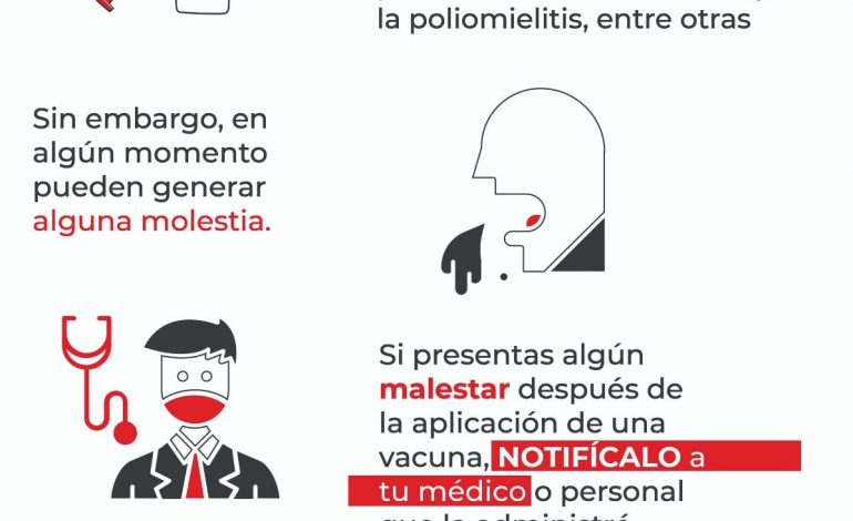 ¿Te sentiste mal después de aplicarte una vacuna? La SSM te dice qué hacer