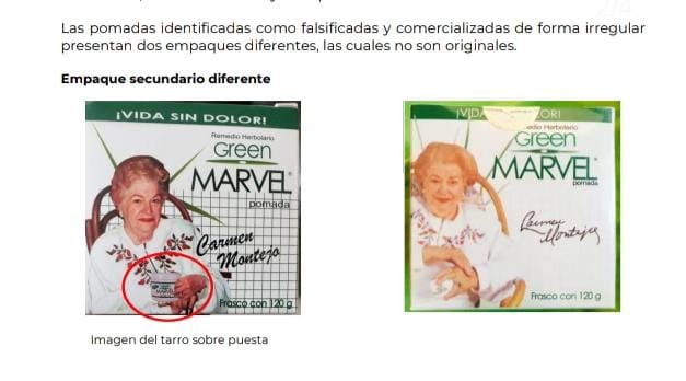 Alerta Cofepris sobre falsificación y comercialización irregular de pomadas Green Mavel