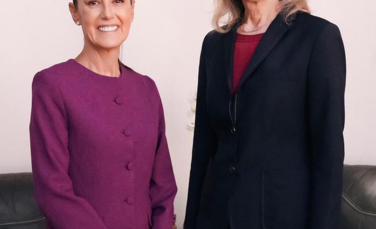 NUESTRO INTERÉS ES SEGUIR CON UNA RELACIÓN DE IGUALDAD Y COLABORACIÓN ENTRE AMBOS PAÍSES: CLAUDIA SHEINBAUM SE REÚNE CON ELIZABETH SHERWOOD-RANDALL.