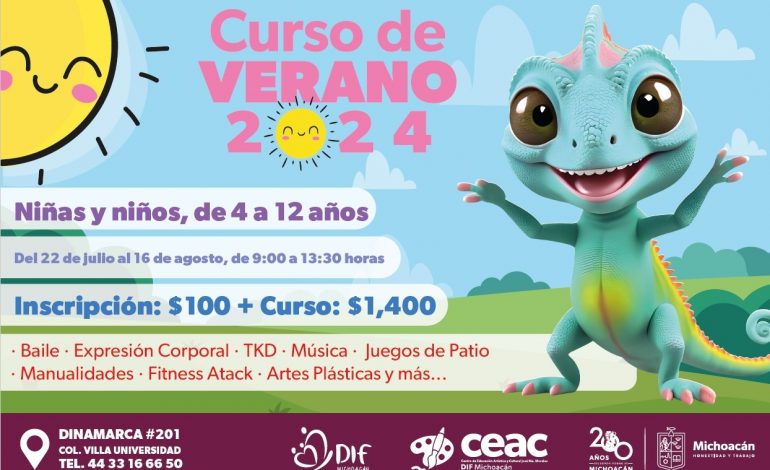 DIF Michoacán abre inscripciones para su curso de verano 2024