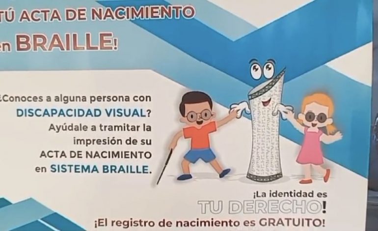 Registro civil 02 Zitácuaro ya cuenta con sistema braille para todo tipo de actas, además es importante que ante la digitalización del sistema nacional se revise sus datos correctos.