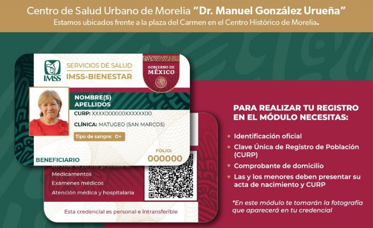 Arranca en Morelia credencialización al IMSS Bienestar; conoce cómo registrarte