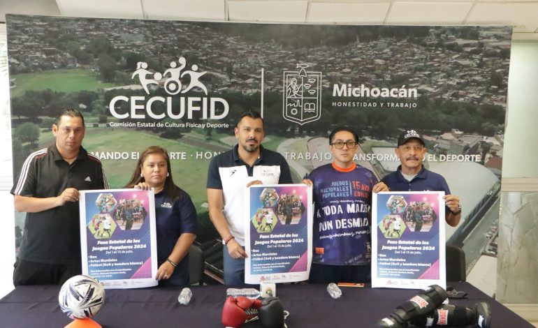 Alista Michoacán proceso estatal rumbo a Juegos Nacionales Populares 2024.