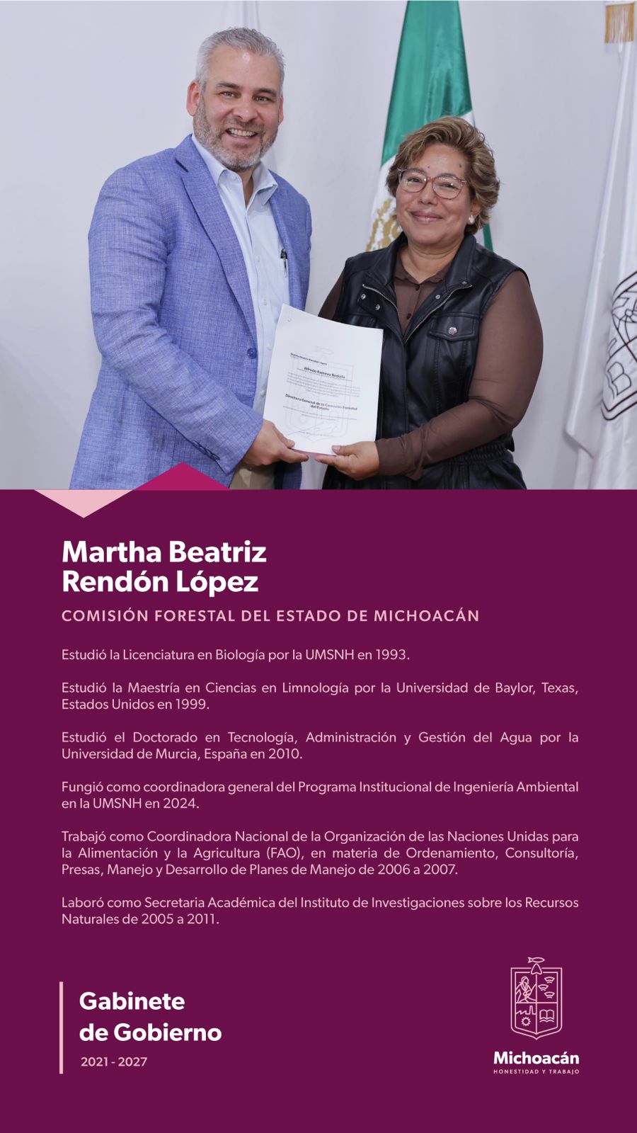 Designa Bedolla a Martha Rendón como titular de la Cofom.