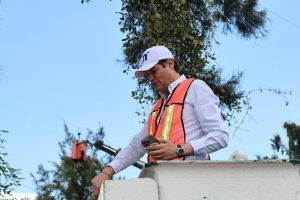 Alfonso Martínez supervisa poda sanitaria de árboles en Av. Camelinas