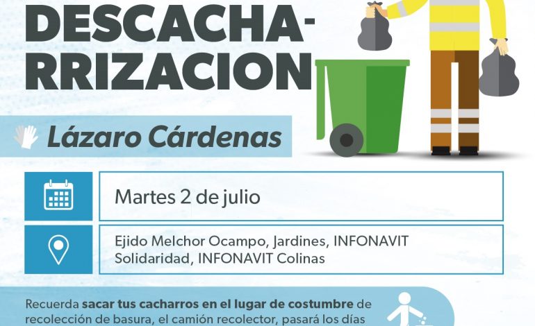 Recolectará SSM cacharros en 20 colonias de Lázaro Cárdenas