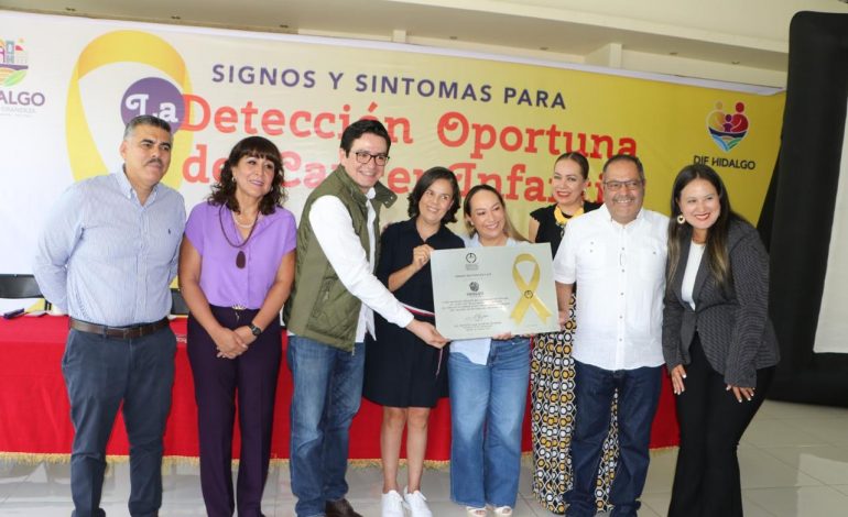 Hidalgo recibió la Placa Dorada, por el apoyo brindado a la Asociación Mexicana de Ayuda a Niños con Cáncer (AMANC).