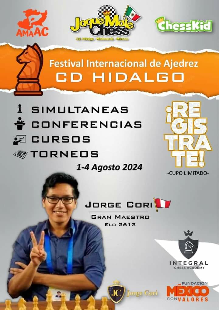 Se realizará “Festival Internacional de Ajedrez Ciudad Hidalgo”