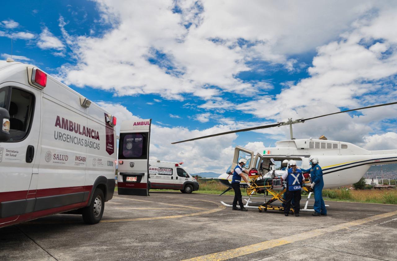 Traslada SSM a paciente con quemaduras de Michoacán al Hospital Civil de Guadalajara.