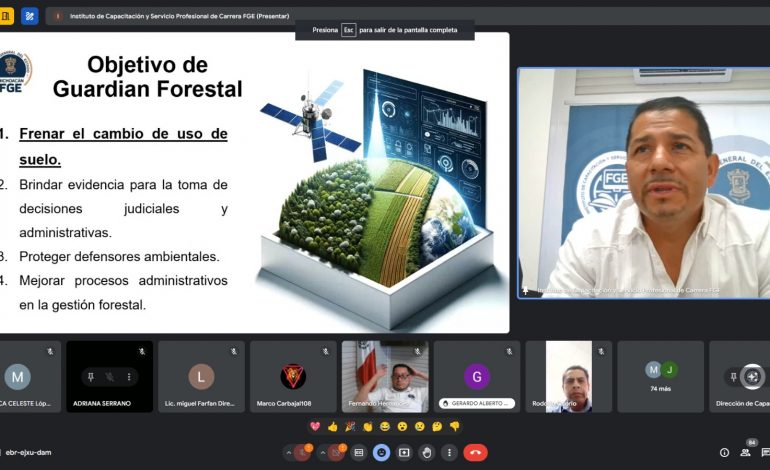 Imparte FGE capacitación en materia de atención de delitos ambientales.
