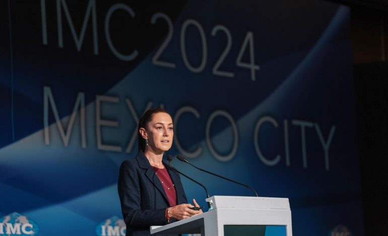 PROSPERIDAD COMPARTIDA, EL EJE CENTRAL DE NUESTRO GOBIERNO: CLAUDIA SHEINBAUM EXPONE SU PROYECTO DE NACIÓN ANTE REPRESENTANTES DEL IMC.