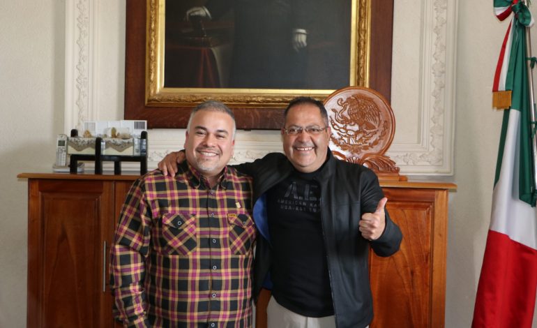 José Luis Téllez Marín, sostuvo reunión de trabajo con el director general del Instituto del Transporte del Estado de Michoacán, Jesús Mora.