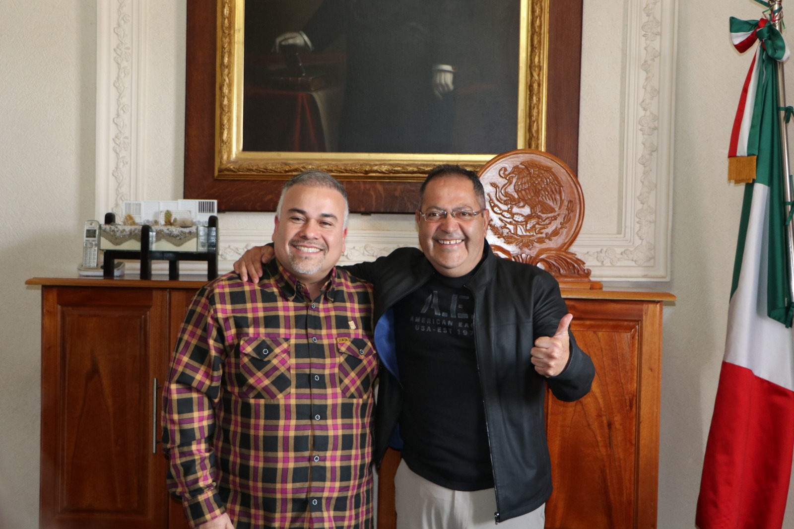 José Luis Téllez Marín, sostuvo reunión de trabajo con el director general del Instituto del Transporte del Estado de Michoacán, Jesús Mora.