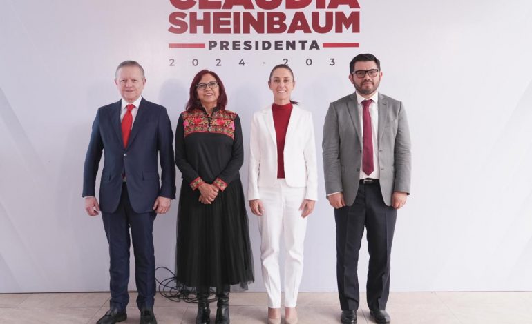 CLAUDIA SHEINBAUM PRESENTA A ARTURO ZALDÍVAR, CARLOS TORRES Y LETICIA RAMÍREZ COMO INTEGRANTES DE SU GABINETE.