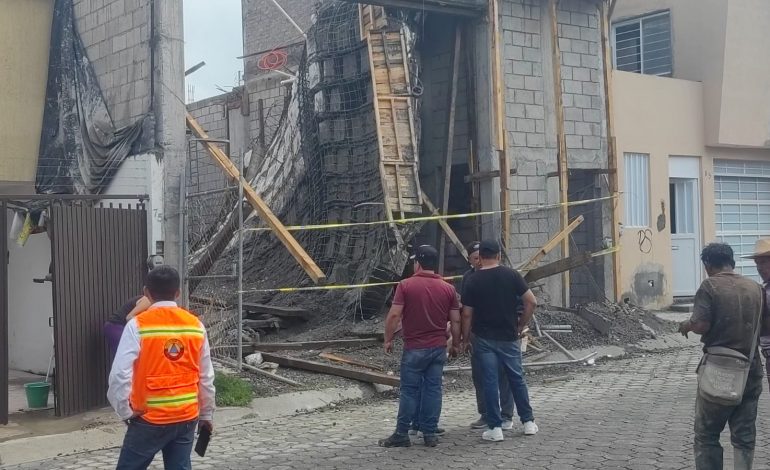 Colapso de colado en obra de construcción deja 4 trabajadores lesionados en Morelia