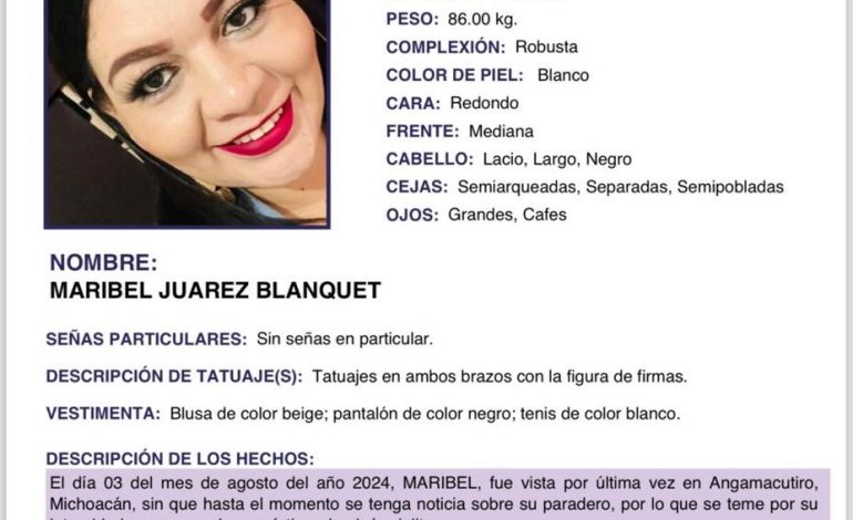 Investiga FGE desaparición de expresidenta municipal de Angamacutiro.