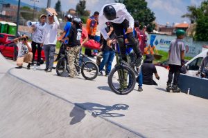 Skatepark del bajopuente Paso Morelos, un espacio innovador para las juventudes.