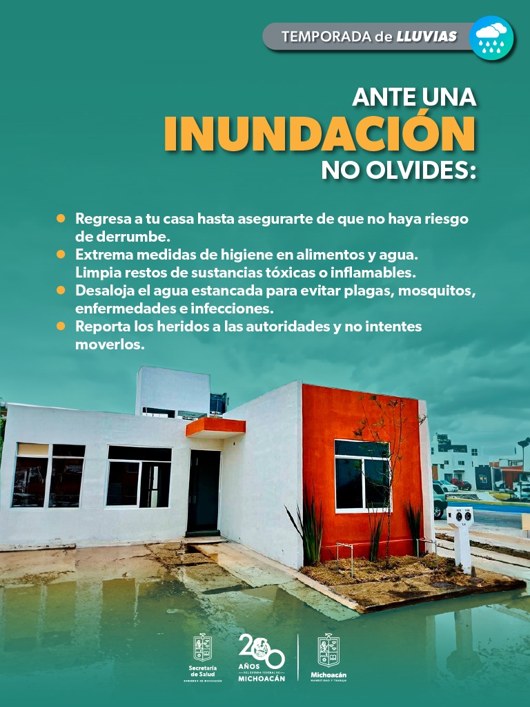 Reitera SSM el llamado de estar alerta ante fuertes lluvias