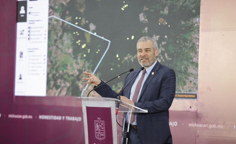 Con vigilancia satelital cuidamos nuestros bosques: Bedolla