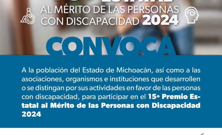 Convoca DIF a participar por el Premio Estatal al Mérito de las Personas con Discapacidad