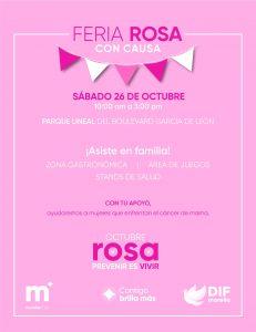 DIF Morelia invita a segunda edición de la Feria Rosa con causa y ofrece vales de mastografía gratuita