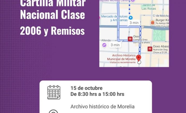 Hoy martes, último día para tramitar Cartilla Militar Clase 2006 y Remisos