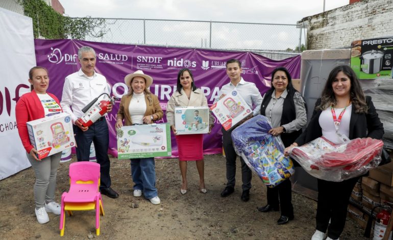 DIF reequipa estancia para hijas e hijos de familias jornaleras en Uruapan